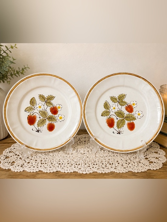 Other - Americana Hearthside “Berries ’n Cream” Handpainted Stoneware | Set of 2